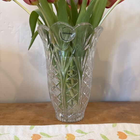 Imperial Elegant Vintage Antique MCM Cut Crystal Glass Flower Vase Fine 24% Lead - Picture 2 of 7